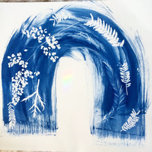 Load image into Gallery viewer, DIY "Deluxe" large letter/A4 size Cyanotype kit, rainbow print, blue bow, cyanotype paper, kit, DIY