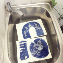 Load image into Gallery viewer, DIY "Deluxe" large letter/A4 size Cyanotype kit, rainbow print, blue bow, cyanotype paper, kit, DIY