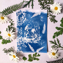 Load image into Gallery viewer, Alice in wonderland Cyanotype stencil