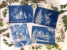 Load image into Gallery viewer, Alice in wonderland Cyanotype stencil