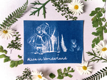 Load image into Gallery viewer, Alice in wonderland Cyanotype stencil
