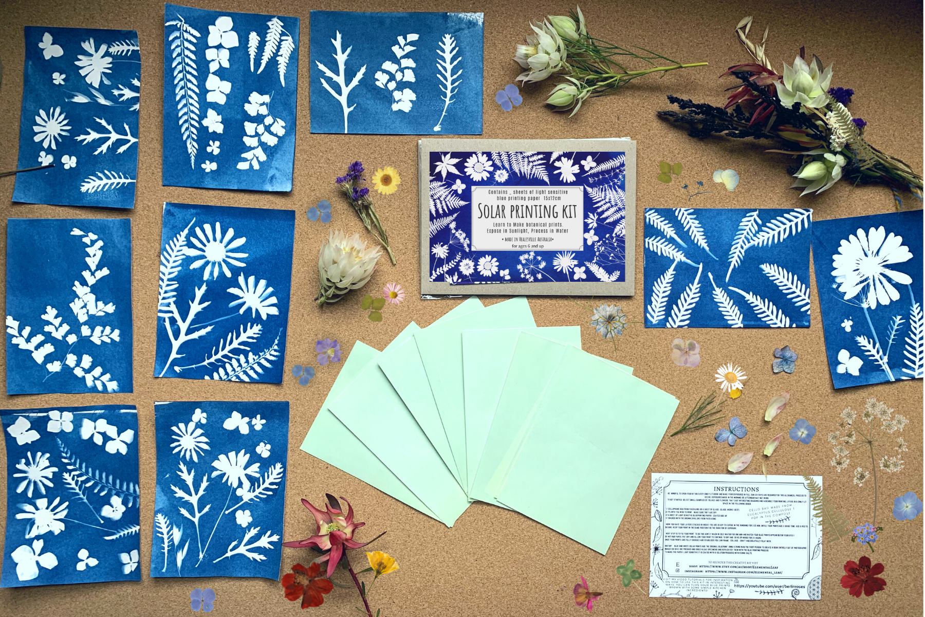 ikke noget klasse letvægt Unleash Your Creativity with Our Eco-Friendly Sun Printing Kit –  elemental_leaf
